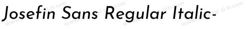 Josefin Sans Regular Italic字体转换
